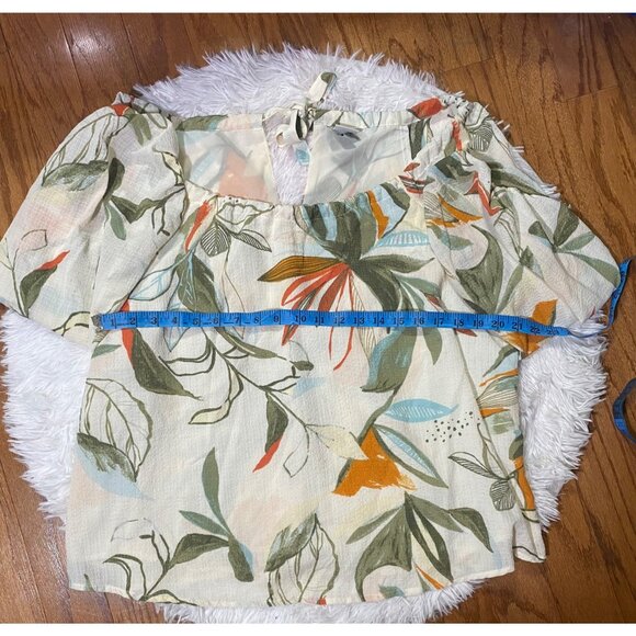 A.New Day Floral Off-Shoulder Women's Top Size XL - Picture 3 of 7
